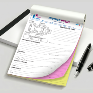 A4 Vehicle Job Card