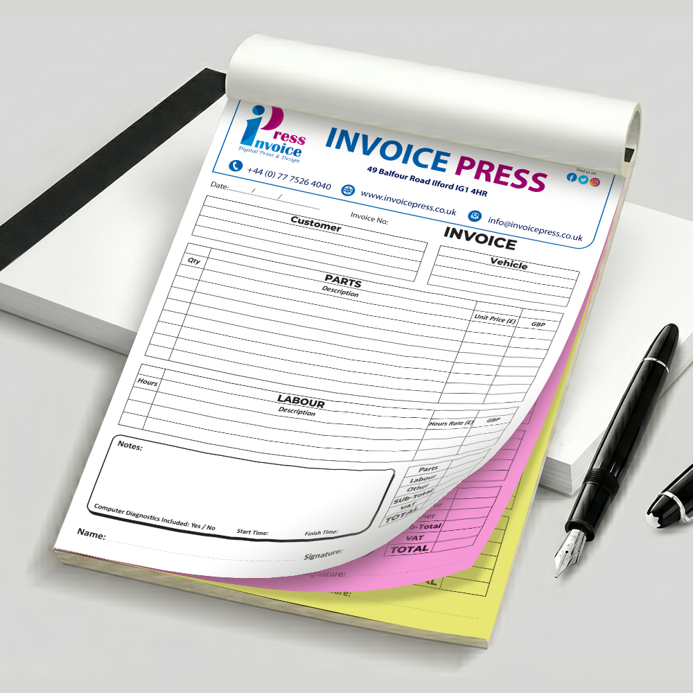 A4 Garage Services Invoice