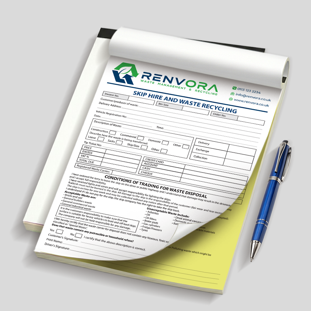 A4 Skip Hire and Waste Recycling Form - Image 2